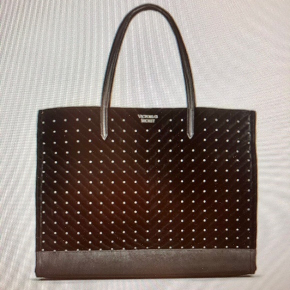 Victoria's Secret Handbags - NWOT- Never used - VS - Black Velvet & Rhinestone Studded Tote Bag